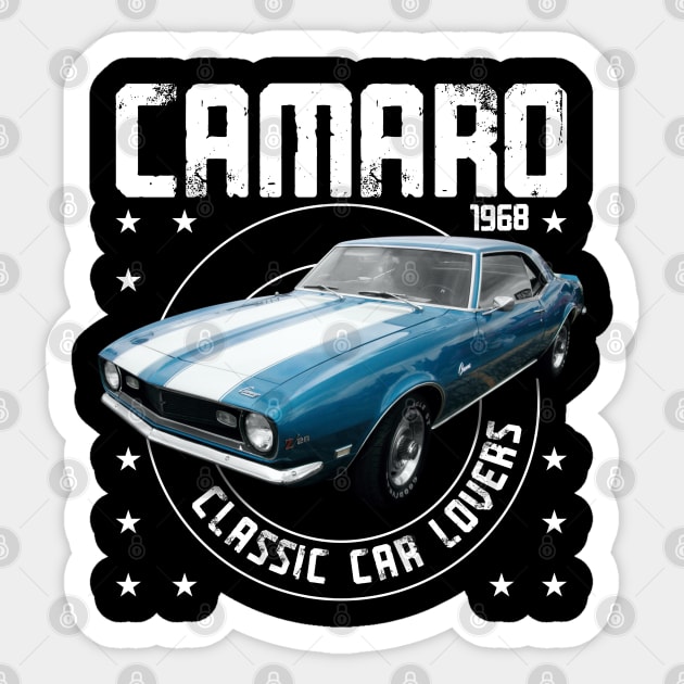 Classic Car Camaro Z28 1968 Sticker by cecatto1994